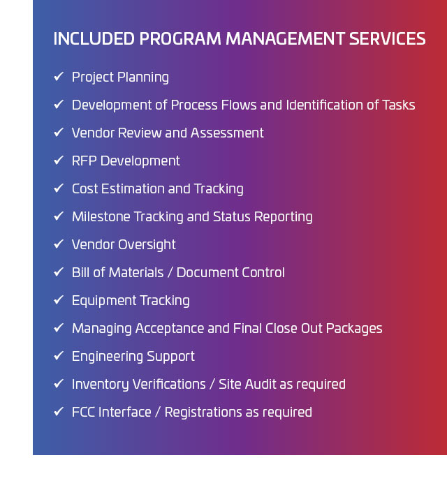 Included Program Management Services