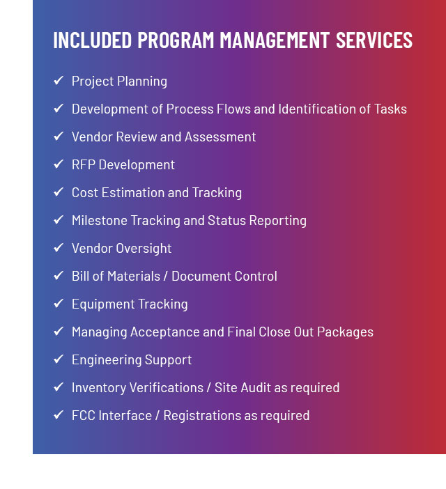 Included Program Management Services